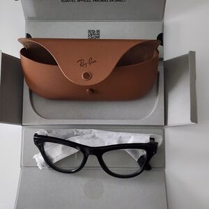 Ray-Ban Black Wayfarer Eyeglasses with Brown Case